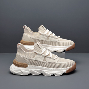 รองเท้าวิ่งผู้ชายพื้นหนา ไซส์ 45 ขนาดใหญ่ แฟชั่น ระบายอากาศได้ดี ผ้าตาข่าย มีเชือกผูก รองเท้ากีฬาลำลอง รองเท้ากีฬากลางแจ้งสำหรับผู้ชาย - Product Image 5