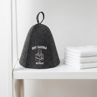 Chapeau de bain polyvalent et personnalisable en 100 % laine douce et réutilisable avec boucle de suspension pour l'isolation thermique et la protection des oreilles en banya