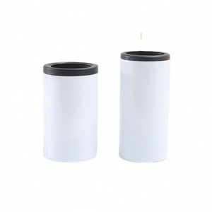 Refroidisseur de canettes de bière et de cola en acier inoxydable à double paroi isolé sous vide de 12 oz avec couvercle en plastique, sublimation, garde les boissons froides pendant 6 à 12 heures - Product Image 1