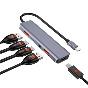 OEM 10Gbps USB3.2Gen2 <span class=keywords><strong>USB</strong></span> <span class=keywords><strong>C</strong></span> ฮับ5-in-1 Docking Station 100W PD Flash CHARGING <span class=keywords><strong>USB</strong></span>-A + <span class=keywords><strong>USB</strong></span>-<span class=keywords><strong>C</strong></span> สำหรับแล็ปท็อป MacBook pro/air - Product Image 1