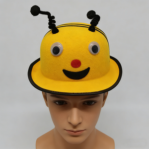 Sombreros Redondos con Personajes de Animales para Niños, Amarillo Verde, Otoño Invierno, Sombrero Festivo para Fiestas, Unisex - Product Image 5