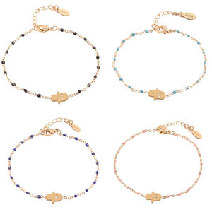 Yeni varış türk Qings bayan paslanmaz çelik takı ayarlanabilir kırmızı altın kaplama nazar mavi göz bilezik - Product Image 3