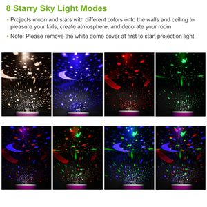 Proyector de Luz Nocturna USB con Diseño de <span class=keywords><strong>Cielo</strong></span> Estrellado, Romántico, LED Giratorio, Luces de Discoteca, Regalo para Niños - Product Image 3