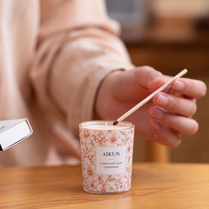 Aikun Soft Floral Osmanthus Rain Cardamom Boxed Room Fragrance Gift Collection with Diffuser <b>Candle</b> Spray for Holiday Gifting - Product Image 2