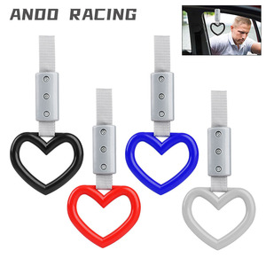 Heart-shaped Car Warning <b>Pull</b> Ring Blue Plastic Door Mount Handle Traffic Safety Accessory - Product Image 3