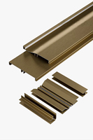 Plinthe de meuble en alliage d'aluminium étanche avec finition anodisée effet bois pour cuisine d'hôtel, plinthe moderne