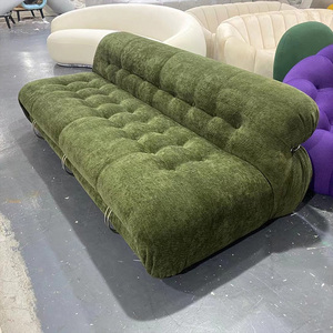 Sofa Tùy Chỉnh 2 Chỗ Ngồi Gần Tôi Sang Trọng 2 Chỗ Ngồi Nhỏ Cho Phòng Ngủ Vải Phòng Khách Sofa Hình Tròn Màu Trắng - Product Image 4