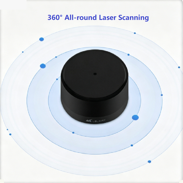 Stable Performance High Accuracy 360 Scanning Close Range Laser Radar with TOF Technology Lidar 15mm Resolution 1 Year Warranty