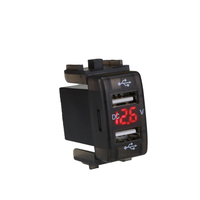 12V 3.1A Dual Charger Nissan Port USB dengan Voltmeter Digital