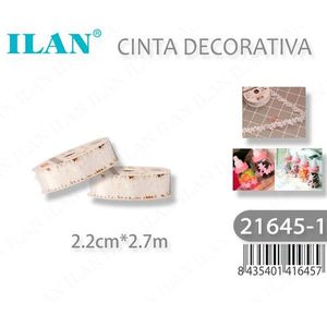 ริบบิ้นตกแต่ง ILAN ขนาด 2.2 ซม. x 2.7 ม. สำหรับงานประดิษฐ์และตกแต่ง - Product Image 3