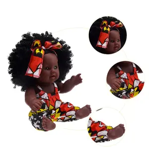 Silicone Lifelike Reborn Baby Doll Baby For Girl Sale African American Black Dolls