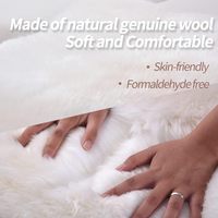Tapis en peau de mouton véritable, tapis en laine, tapis en fourrure, tapis moelleux et shaggy pour salon, chambre d'enfant, véritable peau de mouton