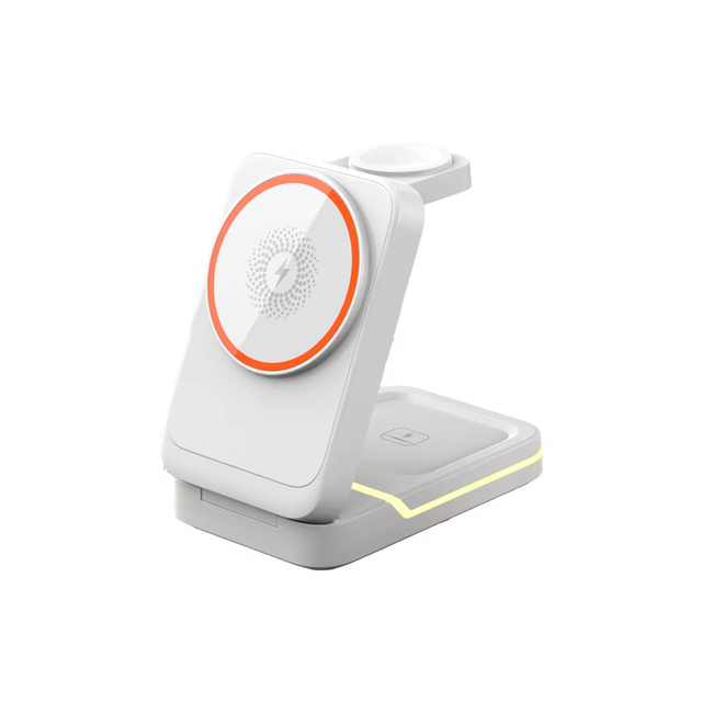 3in1 Magnetic Wireless Charging Station for iPhone 16 15 14 13 12 Pro/Max,Apple Watch 8, AirPods 3/2 Foldable Phone Charge Hold