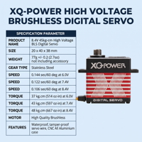 Vente en gros usine Servomoteur numérique standard RC 40KG 8.4V Brushless CNC personnalisé programmable pour voitures et avions RC