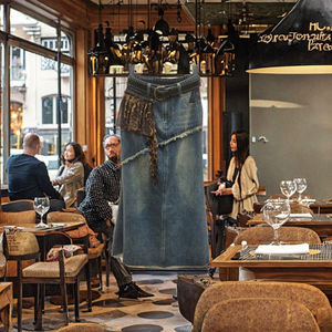 MYST&ZA Women's 2025 Summer Breathable Spandex Polka Dot <b>Knee</b>-<b>Length</b> A-Line <b>Skirt</b> <b>Elastic</b> <b>Waist</b> Vintage Style Natural 3166017 - Product Image 3