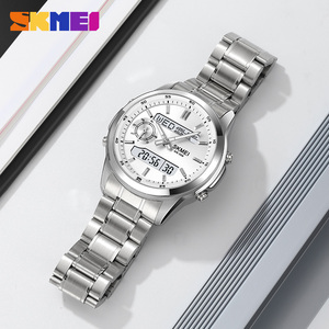 SKMEI 2284 Orologio Digitale da Polso da Uomo Cassa Rotonda <span class=keywords><strong>Collezione</strong></span> <span class=keywords><strong>Orologi</strong></span> Digitali con Cinturino in Acciaio Inossidabile Funzione Data - Product Image 4