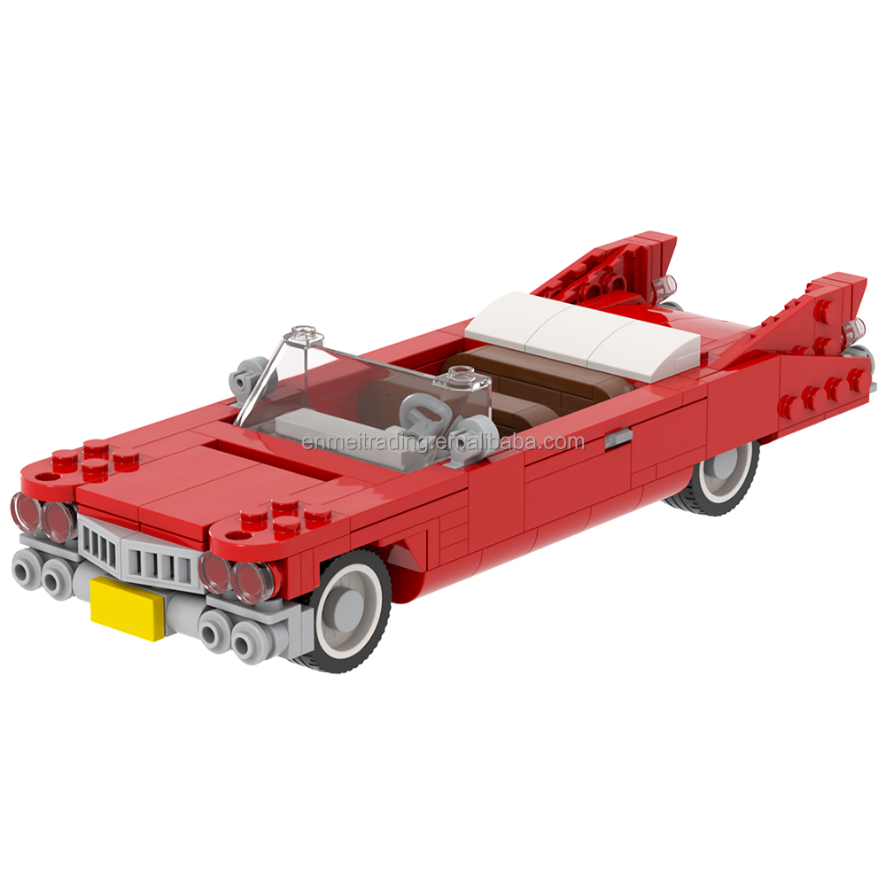 MOC City Toy Car Cadillac 1959 Model Plastic Blocks for Kids