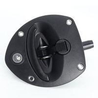Loquet de compression relevable et pivotant avec trou pour cadenas, montage encastré, adapté aux boîtes à outils de camping-cars et de fourgonnettes