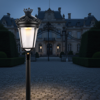 Lampadaire LED décoratif urbain en aluminium, style palais vintage, indice de protection IP66, pour usage résidentiel