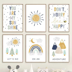 Poster personalizzati di arte della parete della <span class=keywords><strong>camera</strong></span> da letto del neonato e decorazioni per la casa stampate per le camere da letto dei bambini, dei ragazzi e delle ragazze - Product Image 5