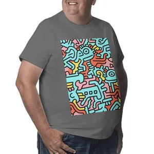 Imagen personalizada Peso pesado Tallas grandes Hombres Streetwear Camiseta 280 gramos Camisetas personalizadas Serigrafía Nuevo modelo - Product Image 2