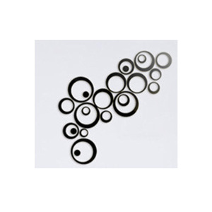 3D <b>Mirror</b> Wall Stickers Circular <b>Acrylic</b> Modern Home Decoration Waterproof Silver Black Gold Red - Product Image 5