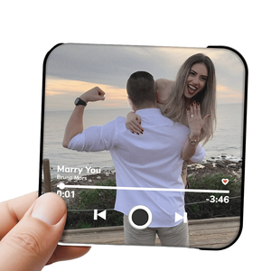 Produttore all'ingrosso <span class=keywords><strong>Souvenir</strong></span> di nozze Album personalizzato musica frigo magnete personalizzato foto nero magnetico frigo - Product Image 1