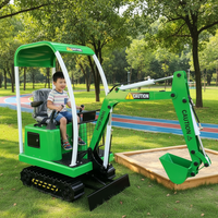 VEKAIN WZD-11 Excavatrice Électrique pour Enfants, Jeu de Simulation Éducatif, Matériel de Construction en Fibre de Verre pour Jardin Intérieur et Aéroport