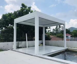 Pergola Motorizzata con Tetto Retrattile, Tenda da Giardino Impermeabile in Alluminio con LED, Ecologica per Terrazze - Product Image 5