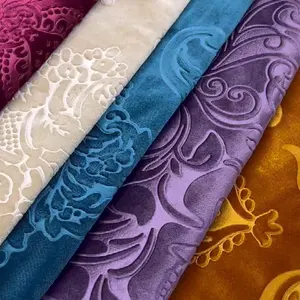 Cina maglia lucida 100% poliestere design personalizzato tessuto in velluto goffrato per tappezzeria