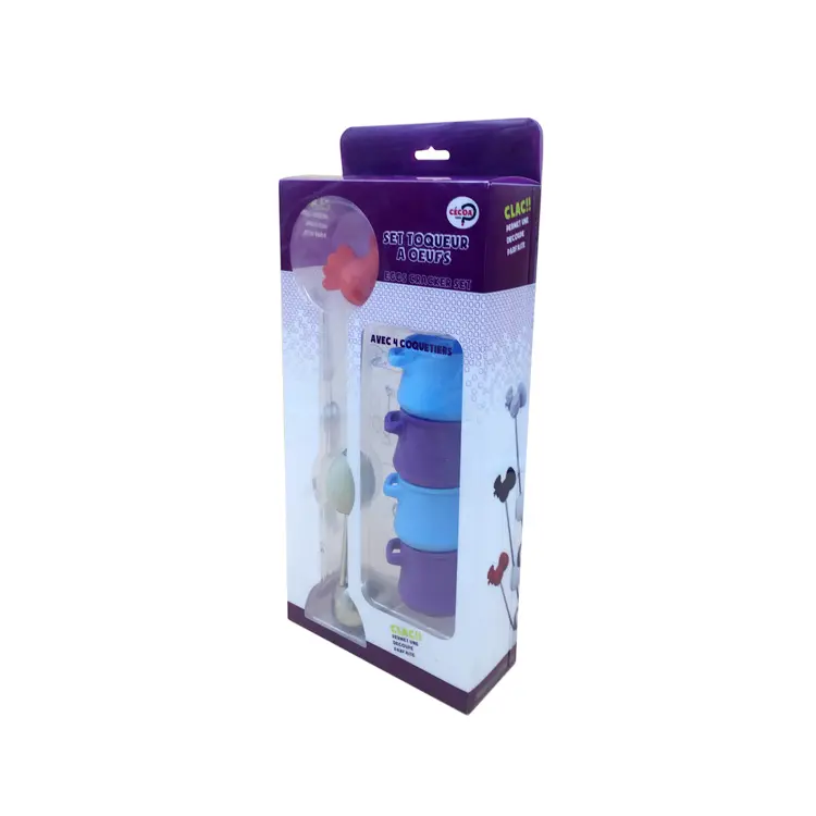 Caja de embalaje de plástico transparente, embalaje pequeño personalizado, PVC PET, PETG PP, con suspensión, novedad