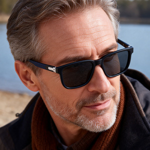 Lunettes de soleil polarisées Lafuma à monture carrée pour hommes, protection UV400, monture en plastique noir et métal, verres TAC, conduite en extérieur - Product Image 4