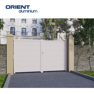 2024 système de sécurité de porte simple en aluminium de porte coulissante télescopique moderne avec conception de porte de ferme pour clôturer les treillis et les portes - Product Image 5