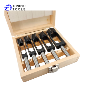 Bộ mũi khoan tạo lỗ chìm và chốt gỗ 5 chiếc, kích thước 3/8-1 inch, cán 1/2 inch, dụng cụ làm chốt gỗ cho đồ gỗ - Product Image 1