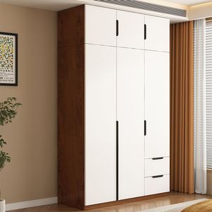 Armario con puertas abatibles, gabinete de madera con puertas, almacenamiento que ahorra espacio para dormitorios en apartamentos pequeños - Product Image 3