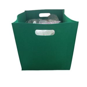 Ensemble de boîtes de <span class=keywords><strong>rangement</strong></span> en feutre non tissé MIQIO, 4 paniers pliables 30x30x30cm, caisses organisatrices beige - Product Image 6