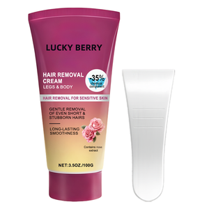 Crème dépilatoire indolore pour les zones intimes, 100 g, formule pour peaux sensibles avec <span class=keywords><strong>spatule</strong></span>, pour femmes et hommes - Product Image 1