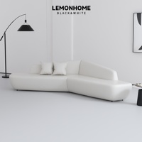 Ensemble de canapés modulaires en tissu technique aspect cuir de forme spéciale pour salons de beauté, établissements de formation, halls d'hôtels