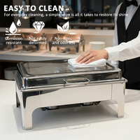 Juego de Recipientes para Calentar Comida de Acero Inoxidable Económico, Moderno, para Restaurante y Catering