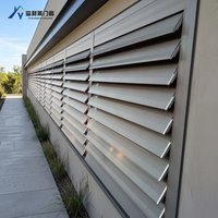 Système de ventilation à persiennes automatiques pour entrepôts et hôtels, en alliage d'aluminium, durable, écologique, persiennes extérieures pour usine