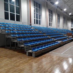 Алюминиевая наружная подушка для сидения на трибуне с индивидуальным логотипом для внутреннего спортзала, выдвижные сиденья для стадиона - Product Image 3