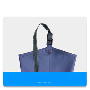 Bottes en PVC bleues pour les aventures en plein air, la <span class=keywords><strong>chasse</strong></span>, la pêche, chaussures de repiquage de riz à semelle souple mi-hautes, unisexe - Product Image 3