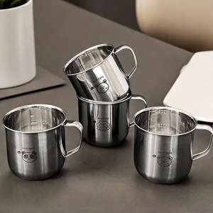 Vasos <span class=keywords><strong>de</strong></span> <span class=keywords><strong>Leche</strong></span> Modernos para Niños, <span class=keywords><strong>de</strong></span> Acero Inoxidable 304 <span class=keywords><strong>de</strong></span> Grado Alimenticio, Gruesos, Dobles, para Bebidas Calientes, para Jardín <span class=keywords><strong>de</strong></span> Infancia, Hogar y Fiestas - Product Image 5