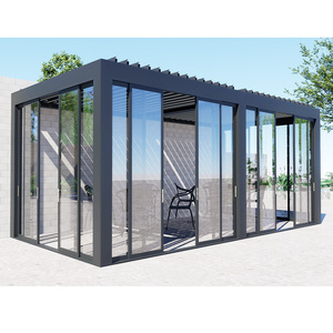 Gazebo de Aluminio para Exteriores con Techo Plegable Impermeable, Diseño Ecológico Inspirado en la Naturaleza para Balcón, FZBY001 Biocl - Product Image 2