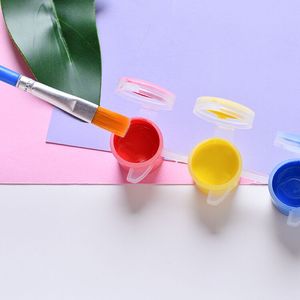 Workpro — jeu de 6 peintures acryliques, 3ml, 6 couleurs, pot avec brosse pour dessiner - Product Image 4