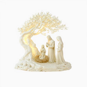 Figura de Acrílico del Árbol de la Vida de Jesús, Escena de la Natividad, Decoración Religiosa de la Sagrada Familia, Adorno Navideño de Resina para Decoración del Hogar - Product Image 1