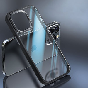 <span class=keywords><strong>Coque</strong></span> de protection de luxe antichoc, étanche et écologique en alliage d'aluminium, TPU et PC, avec cadre à boutons, transparente, certifiée BSCI, en stock - Product Image 1