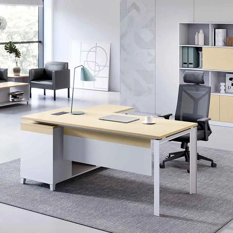 Mobilier de bureau pour PDG haut de gamme au design moderne table personnalisée de bureau de luxe pour cadres supérieurs