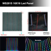 Panneau matriciel flexible DC12V WS2815B 8X16 8X32 LED, programmable numériquement, adressable individuellement, écran LED couleur pleine résolution
