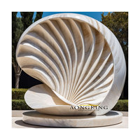 Grande statue de crabe en marbre naturel, sculptée à la main, en marbre blanc, décoration de jardin extérieur, sculpture à vendre